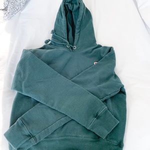 champion green hoodie